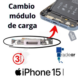 Cambio conector de carga iPhone 15