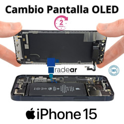 Cambio de pantalla iPhone 15 OLED