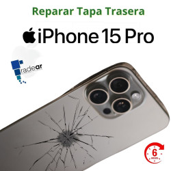 Cambio cristal tapa trasera iPhone 15 Pro