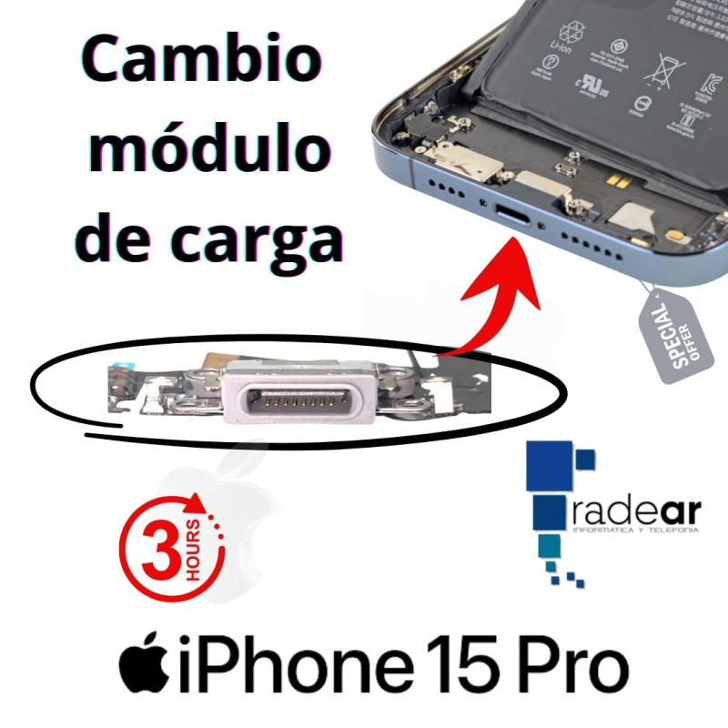 Cambio conector de carga iPhone 15 Pro Cambio conector de carga iPhone 15 Pro