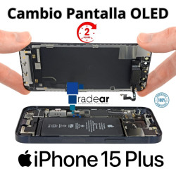 Cambio de pantalla iPhone 15 Plus OLED compatible