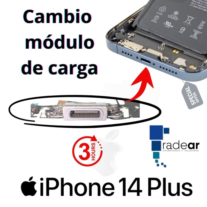 Cambio modulo de carga iPhone 14 Plus Cambio modulo de carga iPhone 14 Plus