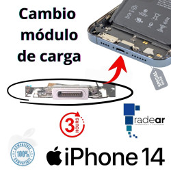 Cambio modulo de carga iPhone 14