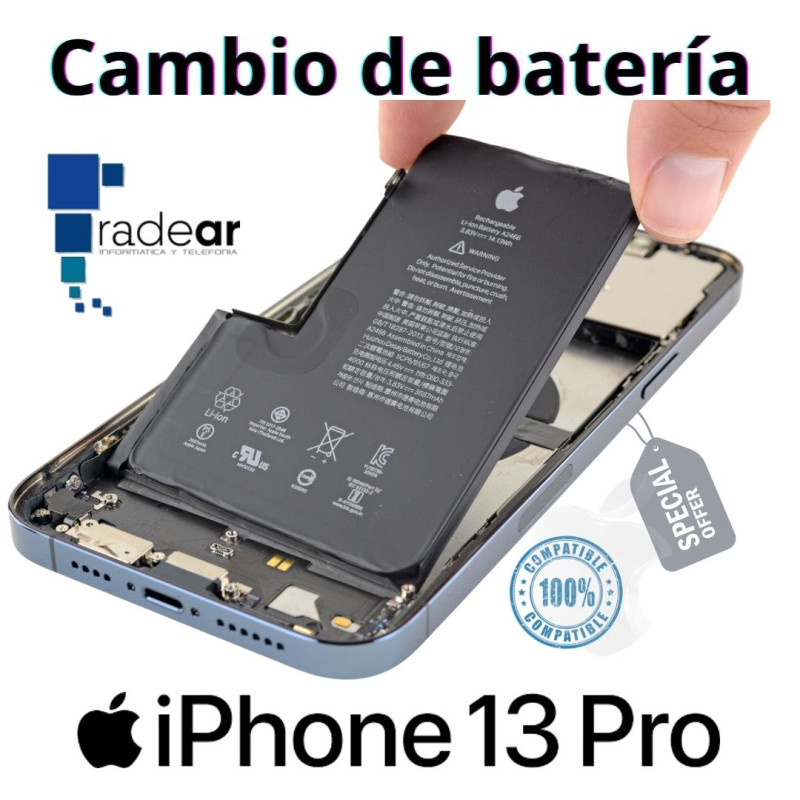 Cambio batería iPhone 13 Pro Compatible Cambio batería iPhone 13 Pro Compatible