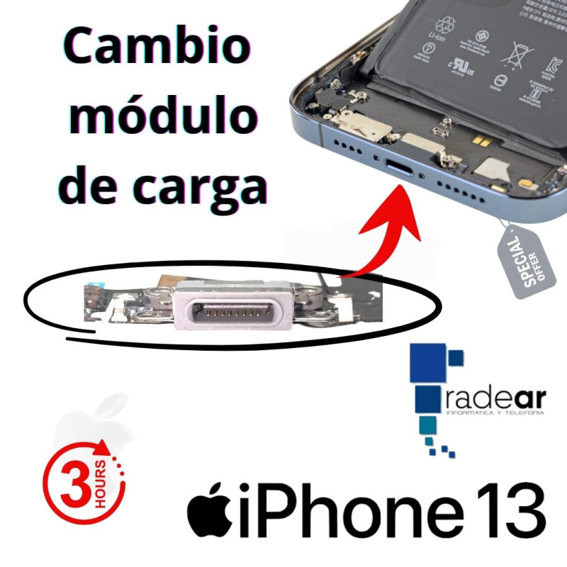 Cambio modulo de carga iPhone 13 Cambio modulo de carga iPhone 13