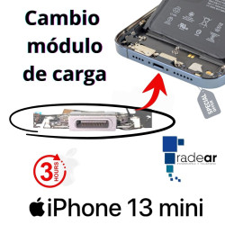 Cambio modulo de carga iPhone 13 mini