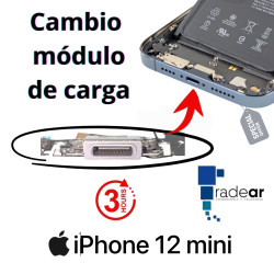 Cambio modulo de carga iPhone 12 mini
