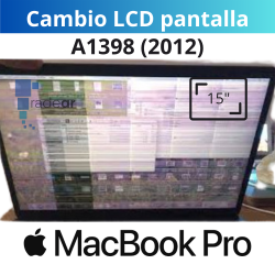 Cambio LCD pantalla MacBook Pro 15" A1398 (2012)