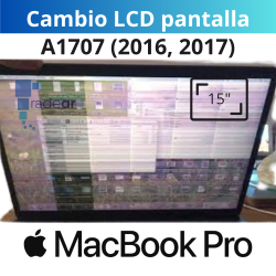 Cambio LCD pantalla MacBook Pro 15" A1707 (2016, 2017)