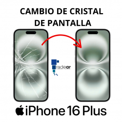 Cambio de Cristal de Pantalla iPhone 16 Plus