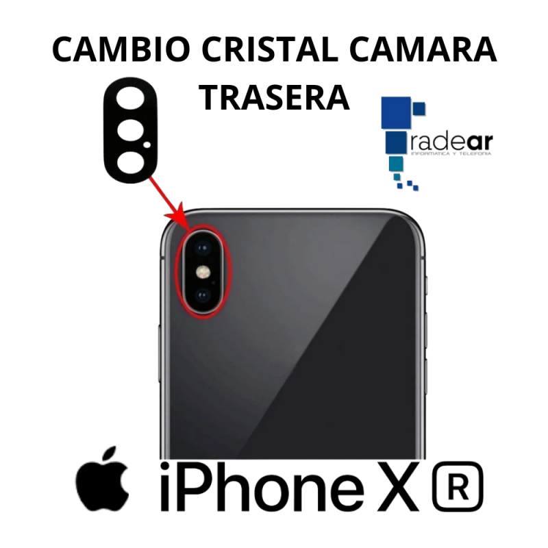 Cambio cristal camara trasera iPhone XR