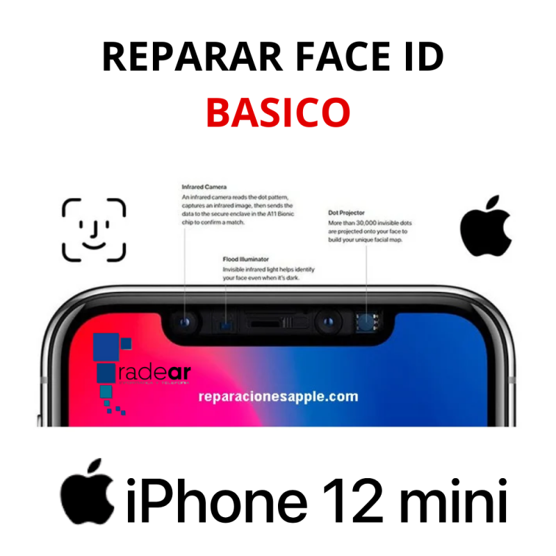 Reparar Face ID basico iPhone 12 mini