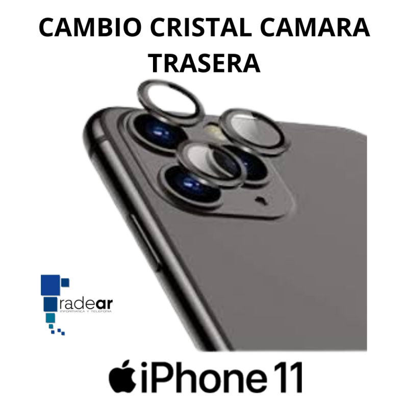 Cambio cristal camara trasera iPhone 11