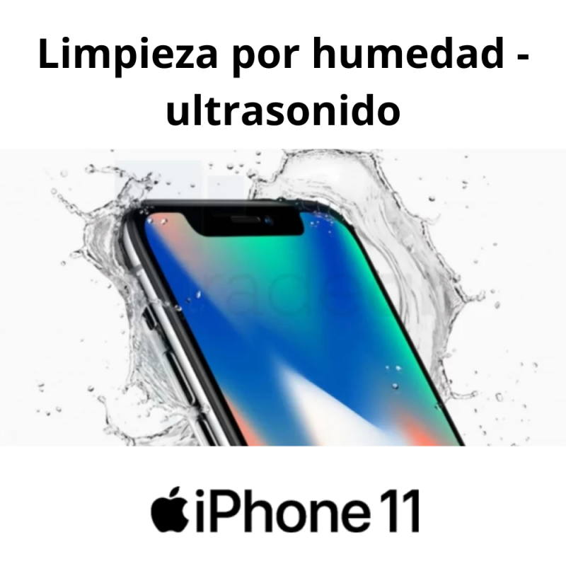 Limpieza por humedad- ultrasonido iPhone 11