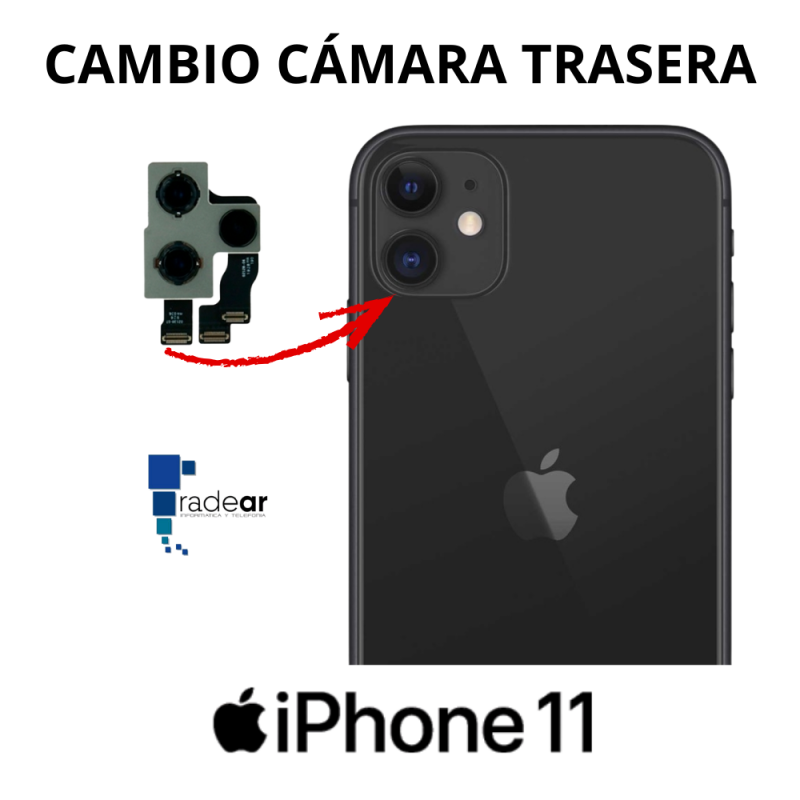 Cambio camara trasera iPhone 11