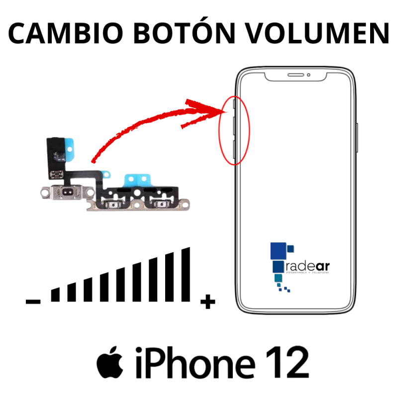 Cambio boton volumen iPhone 12
