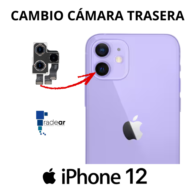 Cambio camara trasera iPhone 12