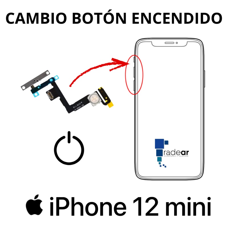 Cambio boton encendido iPhone 12 mini