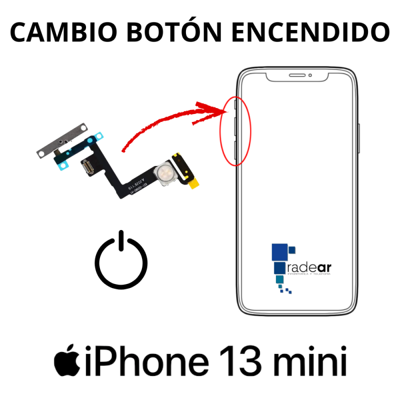 Cambio boton encendido iPhone 13 mini