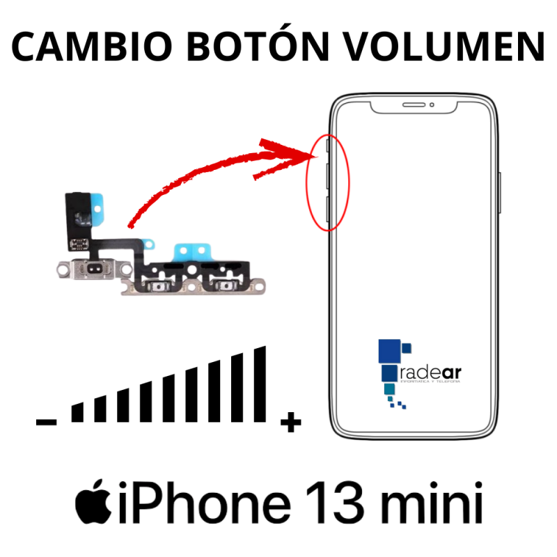 Cambio boton volumen iPhone 13 mini