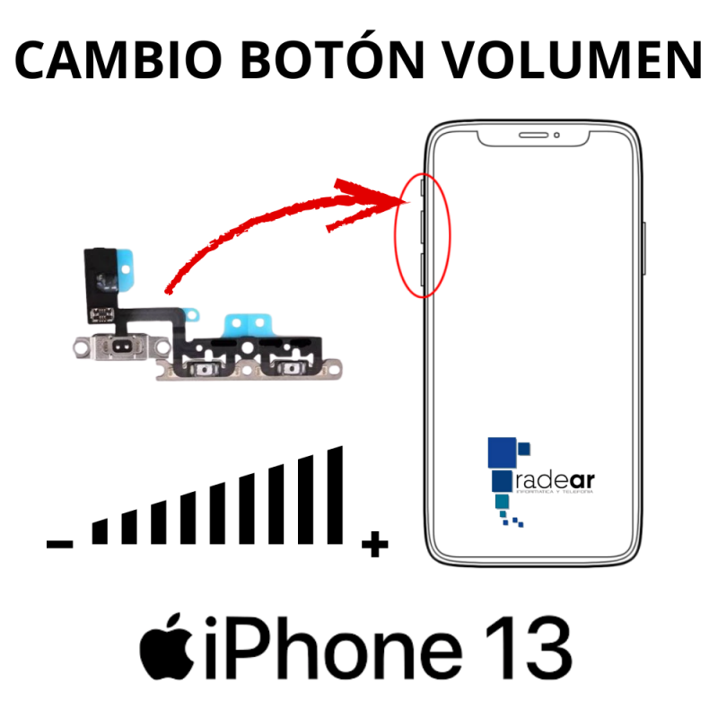 Cambio boton volumen iPhone 13