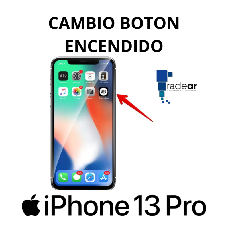 Cambio boton encendido iPhone 13 Pro