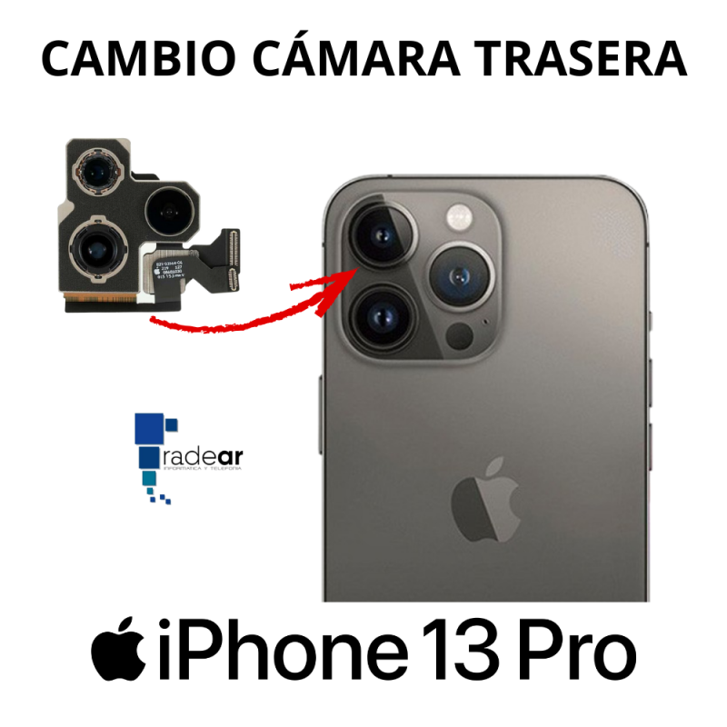 Cambio camara trasera iPhone 13 Pro