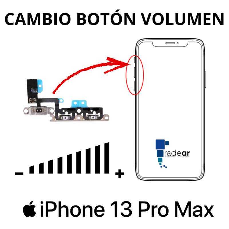 Cambio boton volumen iPhone 13 Pro Max