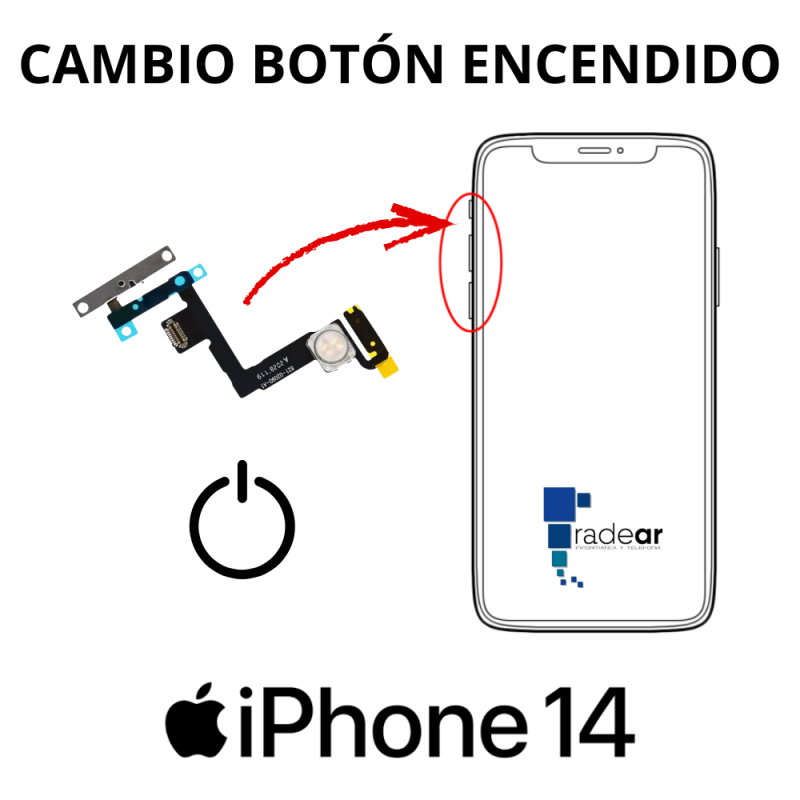 Cambio boton encendido iPhone 14