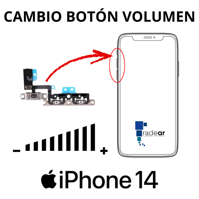 Cambio boton volumen iPhone 14