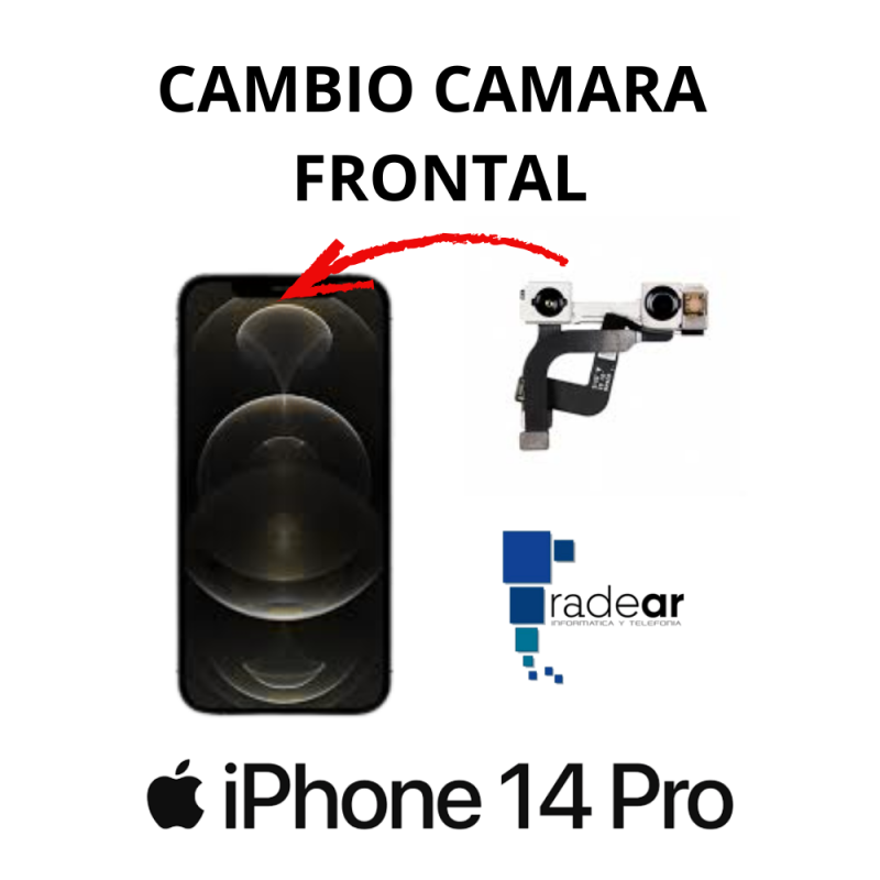 Cambio camara frontal iPhone 14 Pro