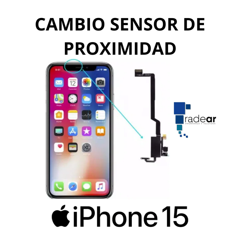 Cambio sensor de proximidad iPhone 15