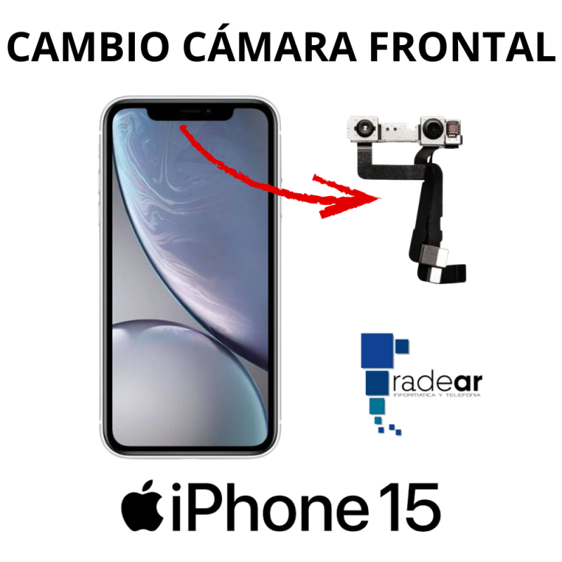 Cambio camara frontal iPhone 15