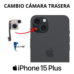 Cambio camara trasera iPhone 15 Plus