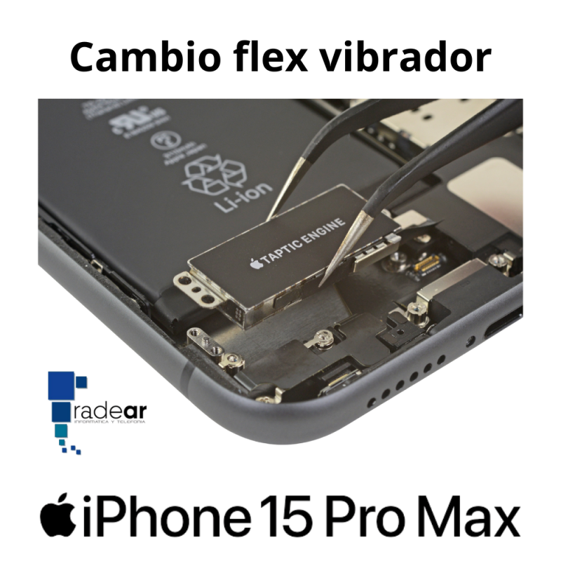 Cambio flex vibrador iPhone 15 Pro Max