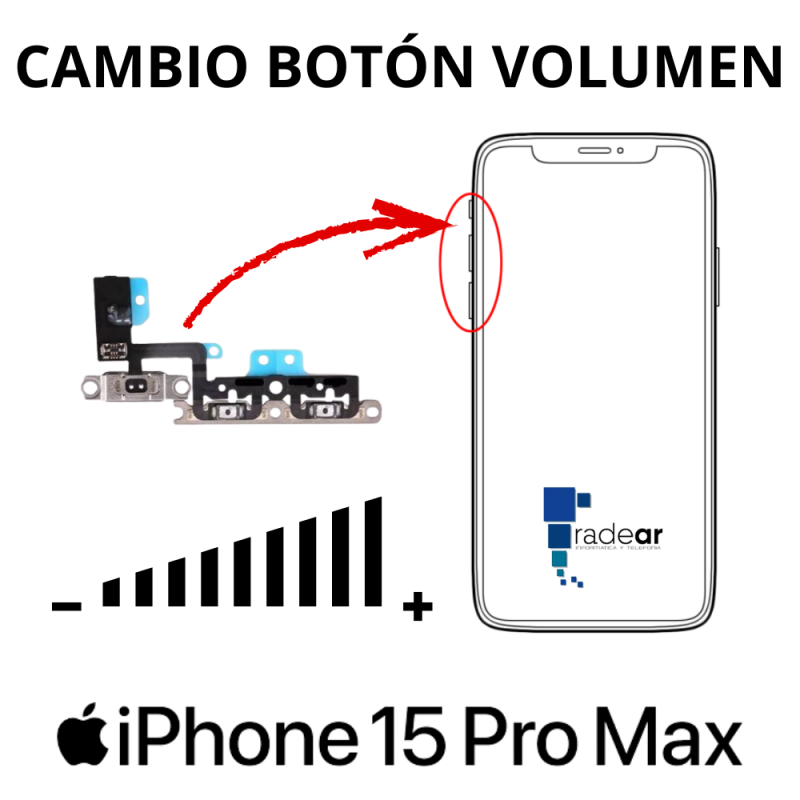 Cambio boton volumen iPhone 15 Pro Max