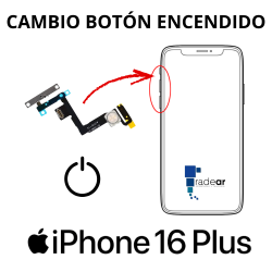 Cambio boton encendido iPhone 16 Plus