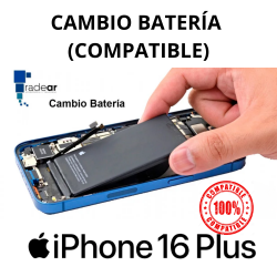 Cambio batería iPhone 16 Plus Compatible