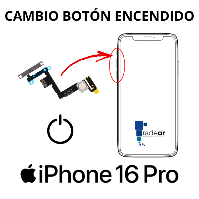 Cambio boton encendido iPhone 16 Pro