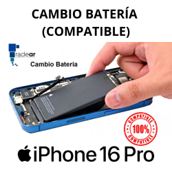 Cambio batería iPhone 16 Pro Compatible