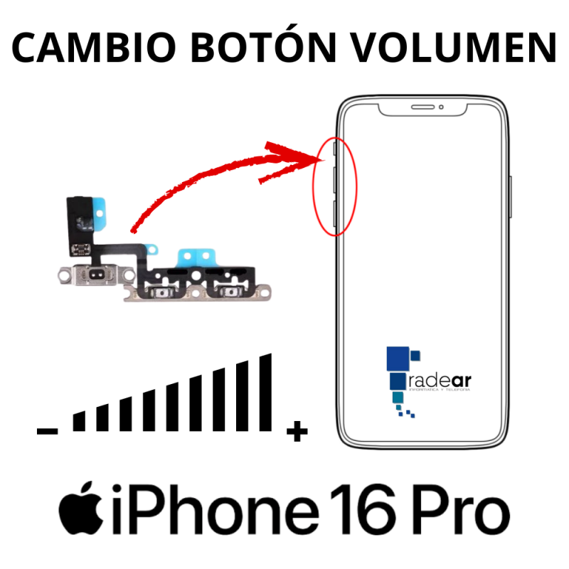 Cambio boton volumen iPhone 16 Pro