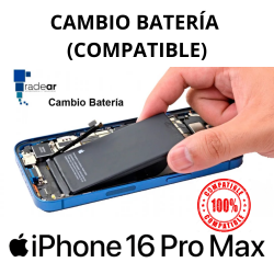 Cambio batería iPhone 16 Pro Max Compatible