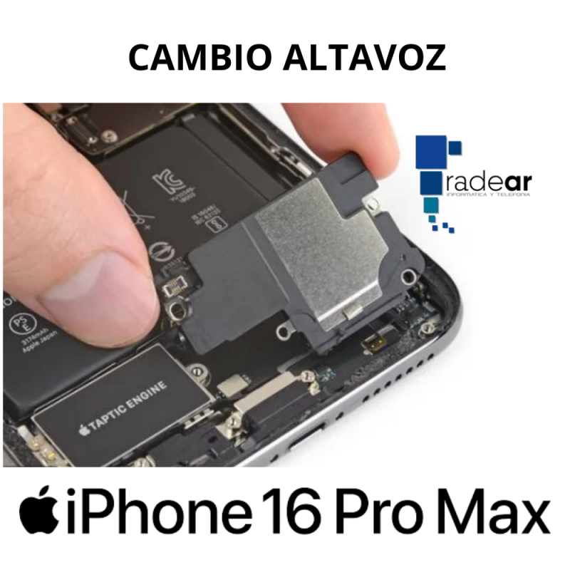 Cambio altavoz iPhone 16 Pro Max