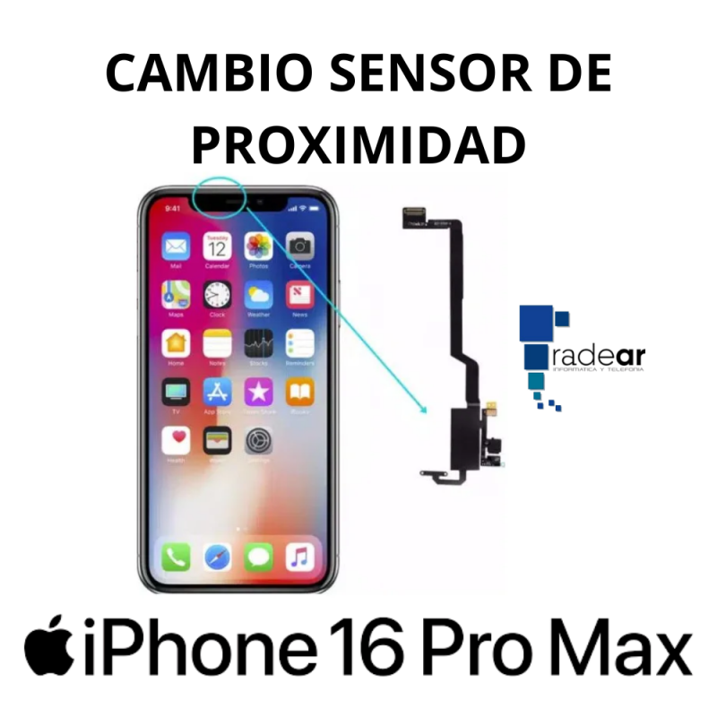 Cambio sensor de proximidad iPhone 16 Pro Max