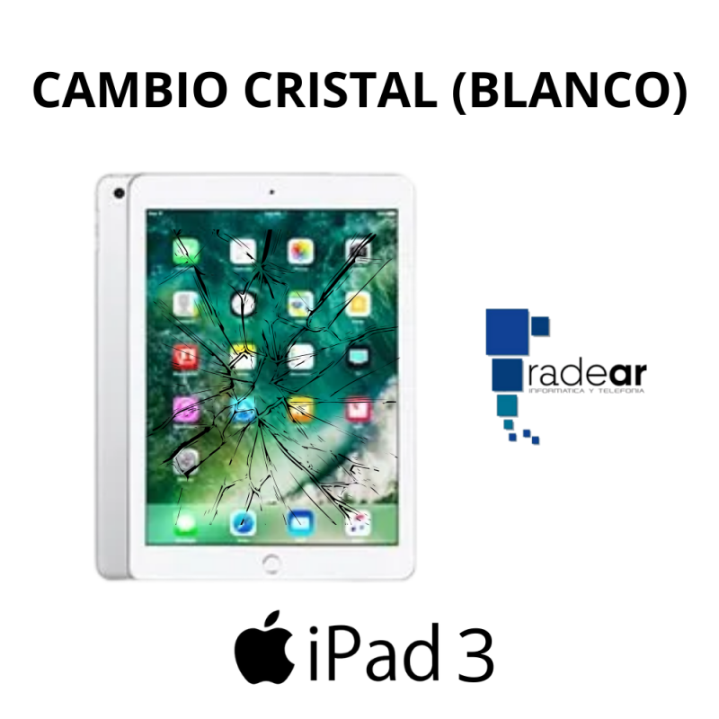 Cambio cristal iPad 3 Blanco
