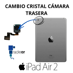 Cambio cristal cámara trasera iPad Air 2