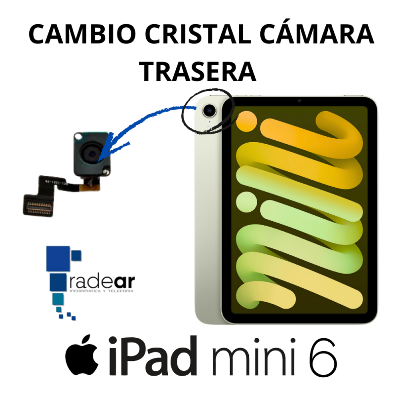 Cambio cristal cámara trasera iPad Mini 6