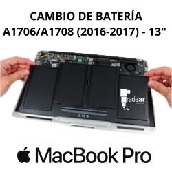 Cambio de batería MacBook Pro A1706/A1708 (2016-2017) 13"