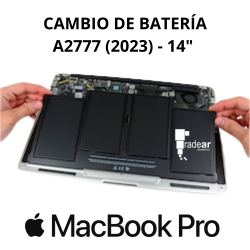Cambio batería MacBook Pro A2777 M3 (2023) 14"