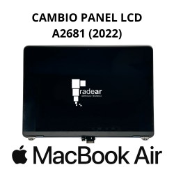Cambio panel LCD MacBook Air A2681 (2022) 13"